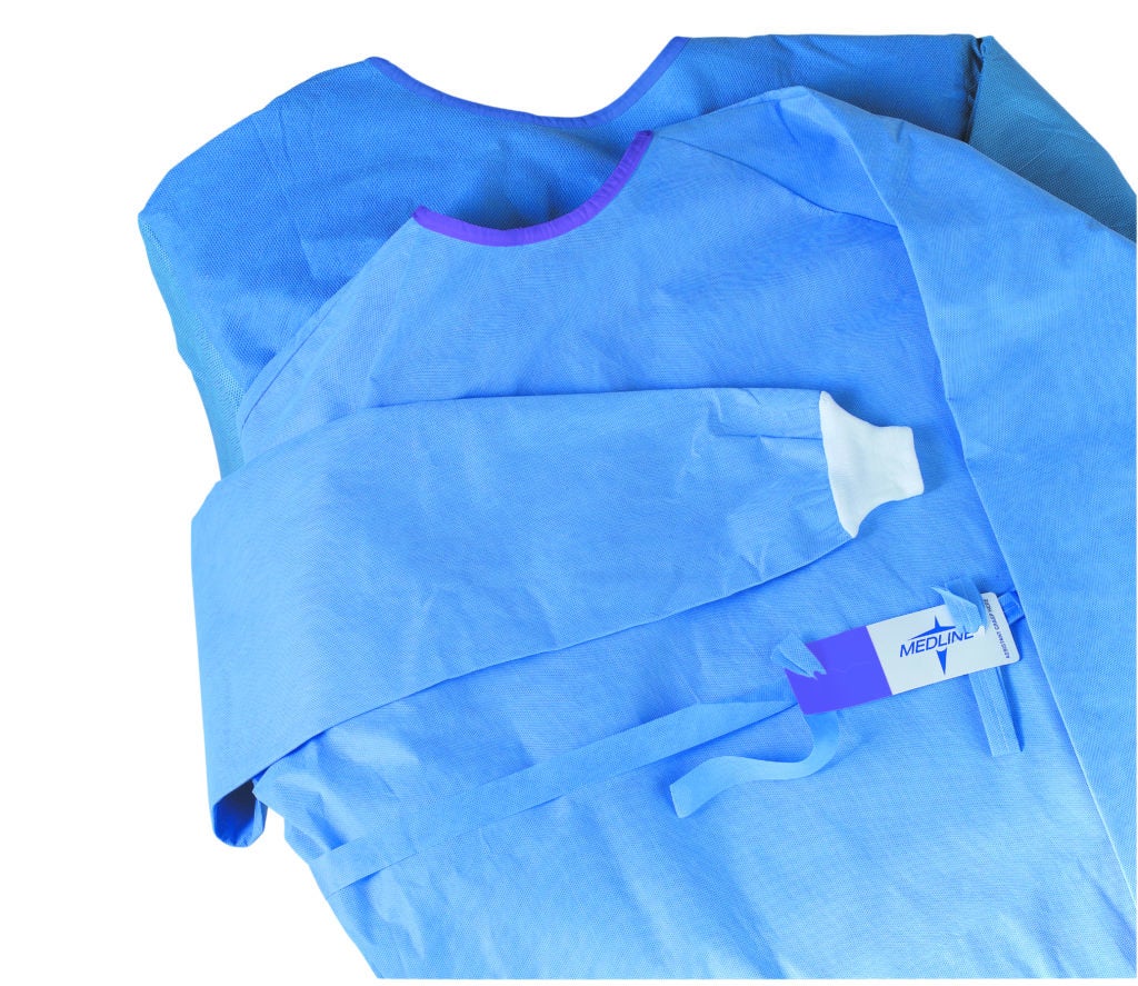 Medline Sirus Sterile Surgical Gown Blue L 20Ct