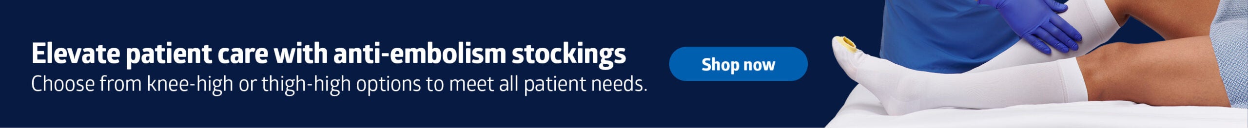 Elevate patient care with anti-embolism stockings. Choose from knee-high or thigh-high options to meet all patient needs. 