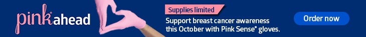 Support breast cancer awareness this October with Pink Sense gloves.